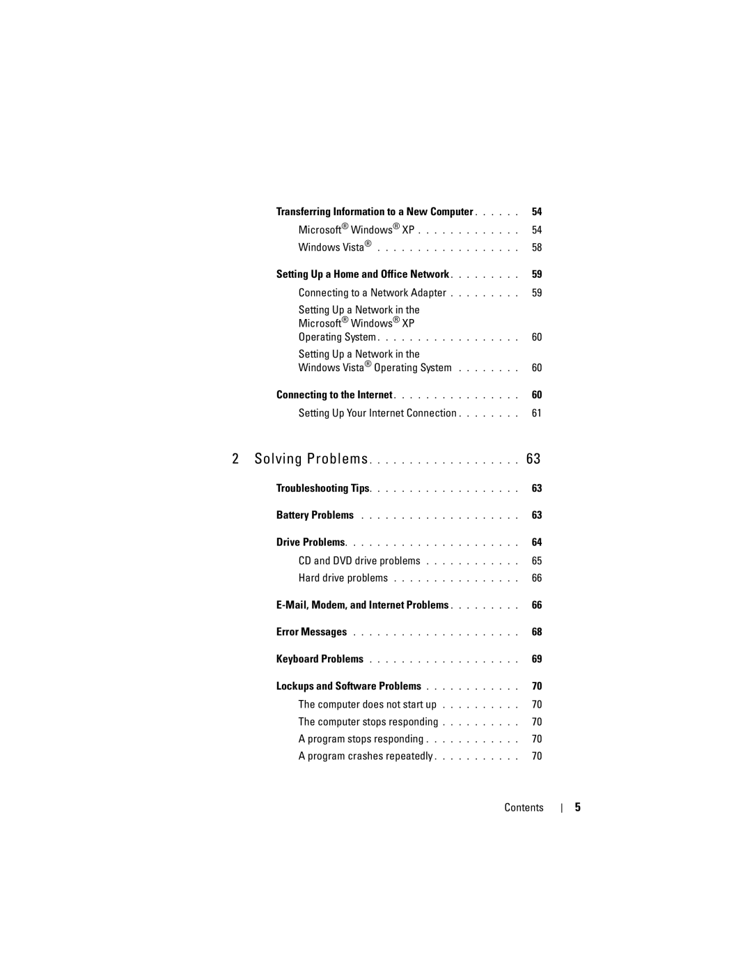 Dell DCSLF owner manual Setting Up a Network Windows Vista Operating System 