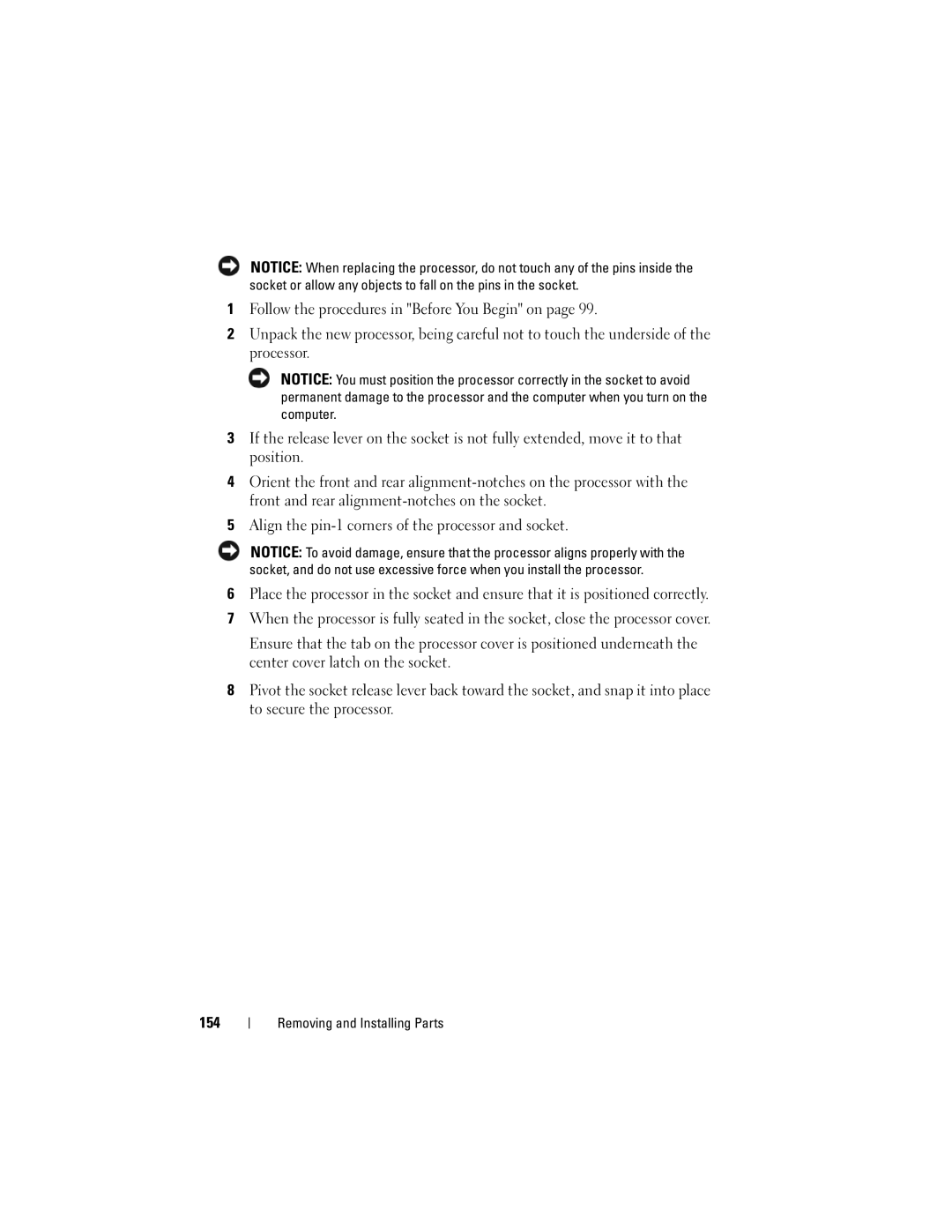 Dell DCSLF manual Removing and Installing Parts 