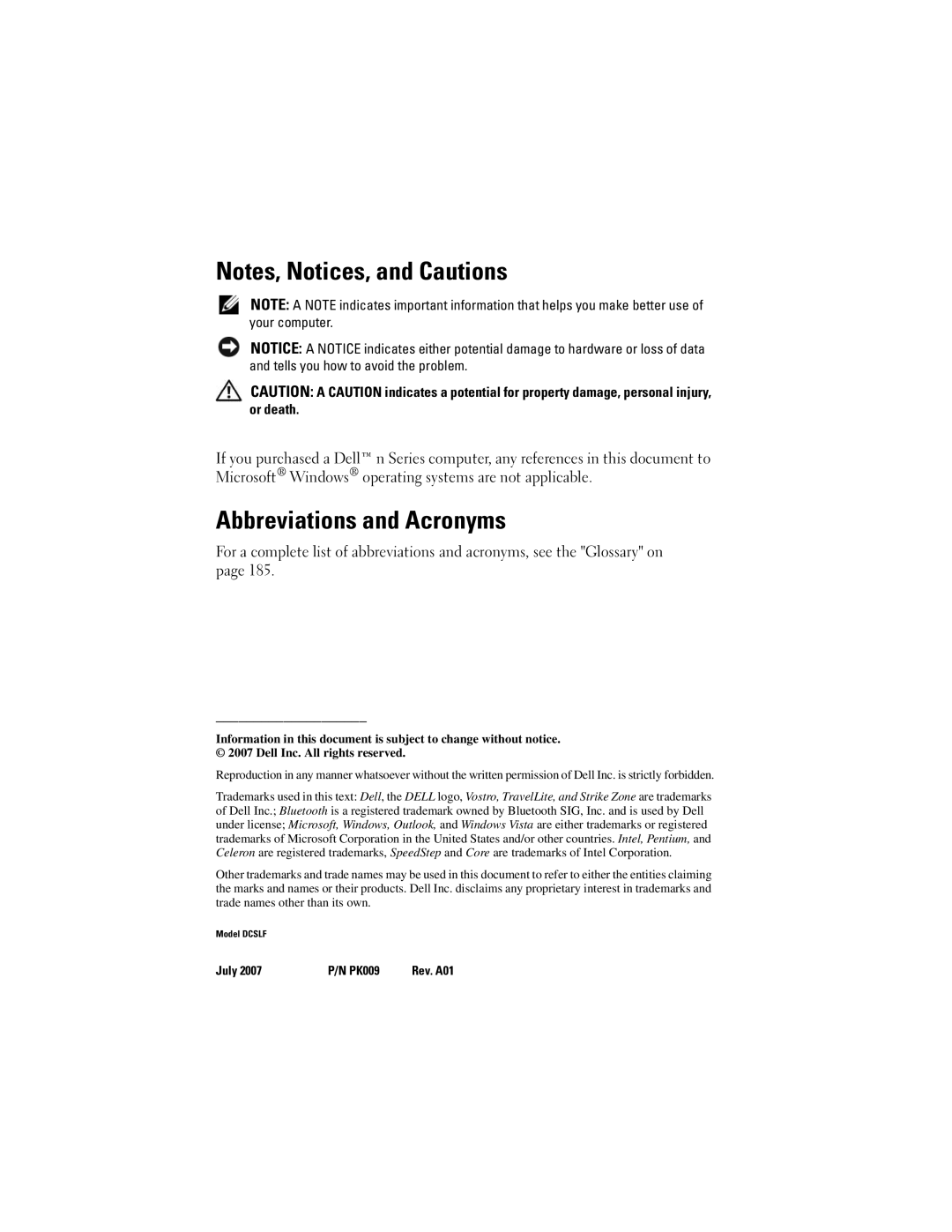 Dell DCSLF manual Abbreviations and Acronyms 