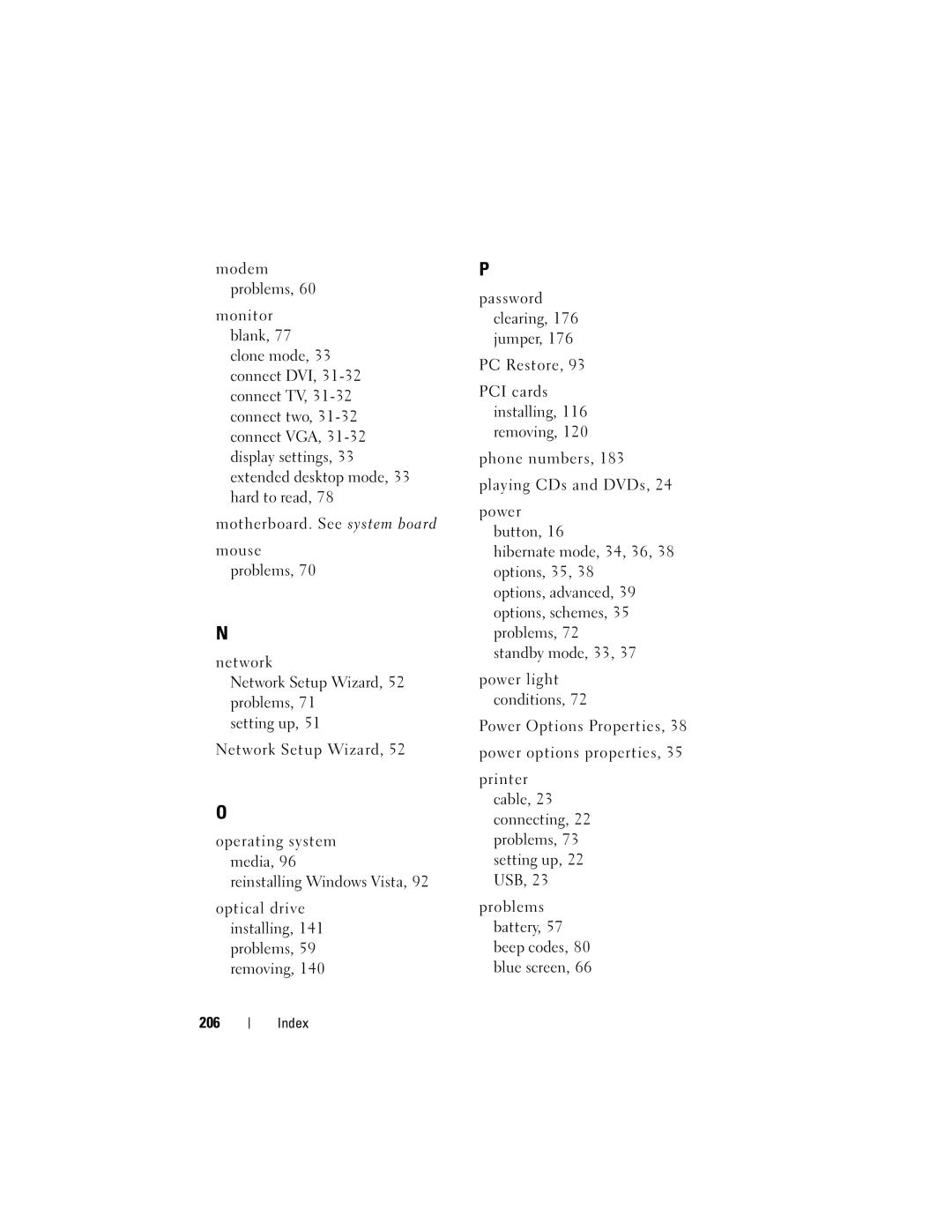 Dell DCSLF manual Index 