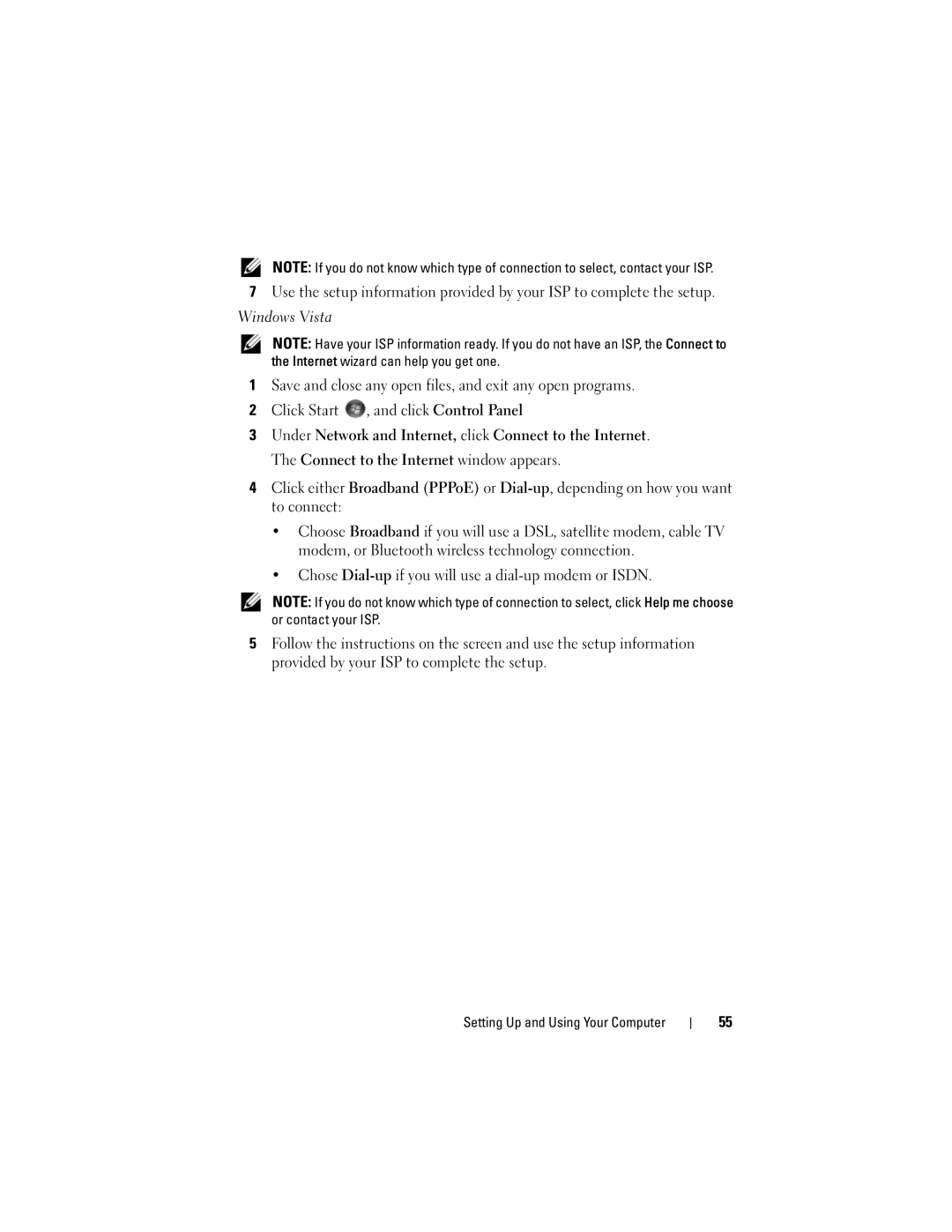 Dell DCSLF manual Setting Up and Using Your Computer 