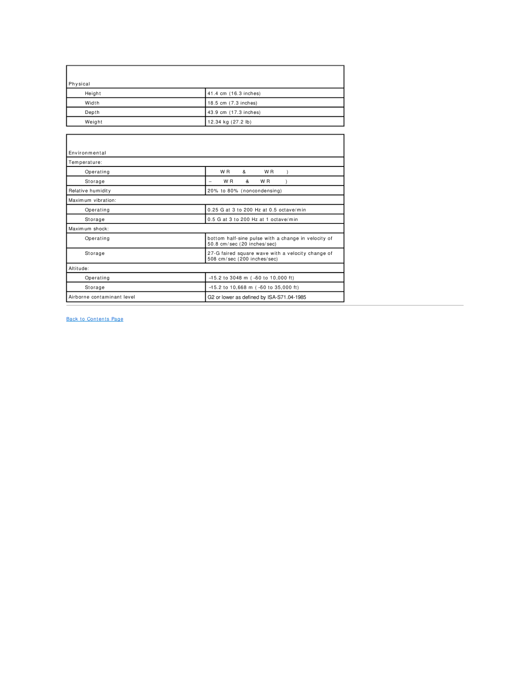 Dell DCCY, DCSM, 740-MT, 740-DT manual G2 or lower as defined by ISA-S71.04-1985 