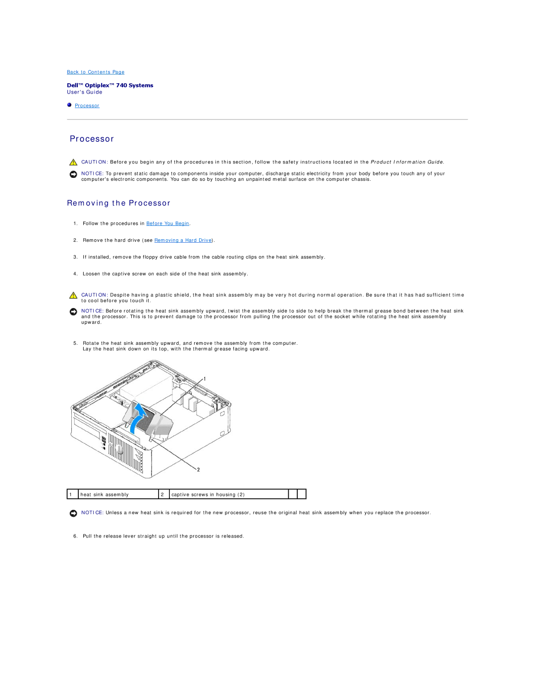 Dell 740-MT, DCSM, DCCY, 740-DT manual Processor 