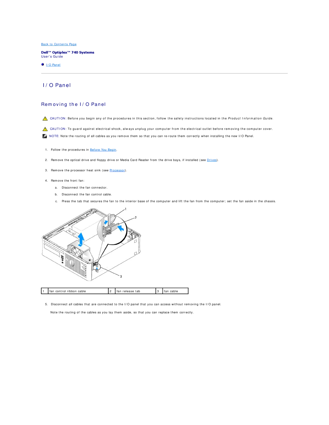 Dell 740-DT, DCSM, DCCY, 740-MT manual Panel 