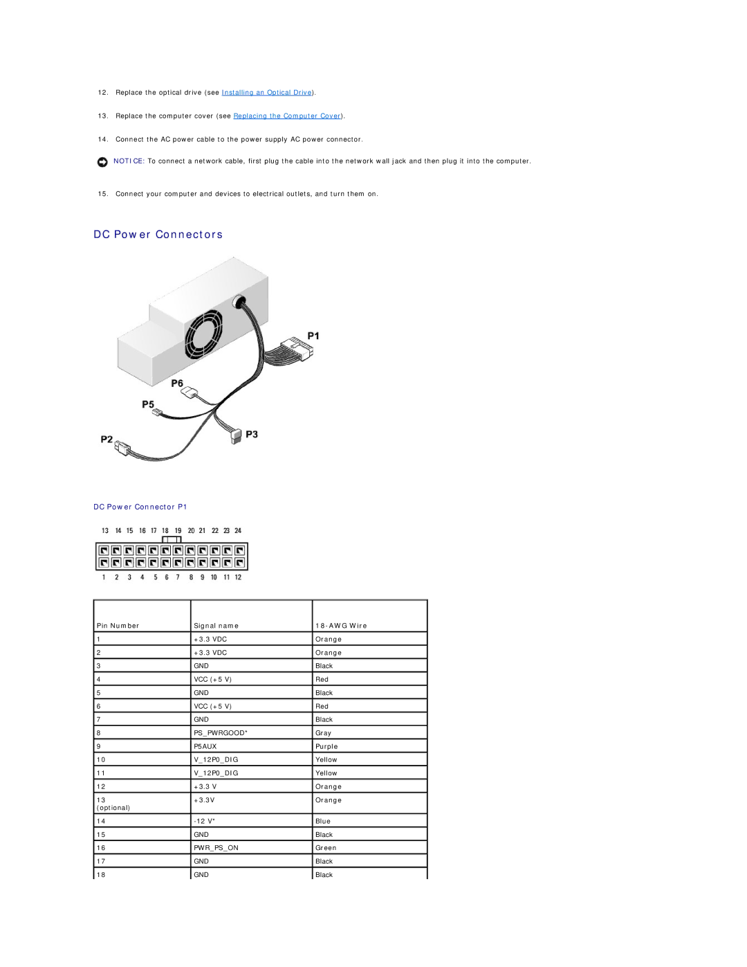 Dell DCSM, DCCY, 740-MT, 740-DT manual V12P0DIG Yellow +3.3 Orange +3.3V Optional Blue 