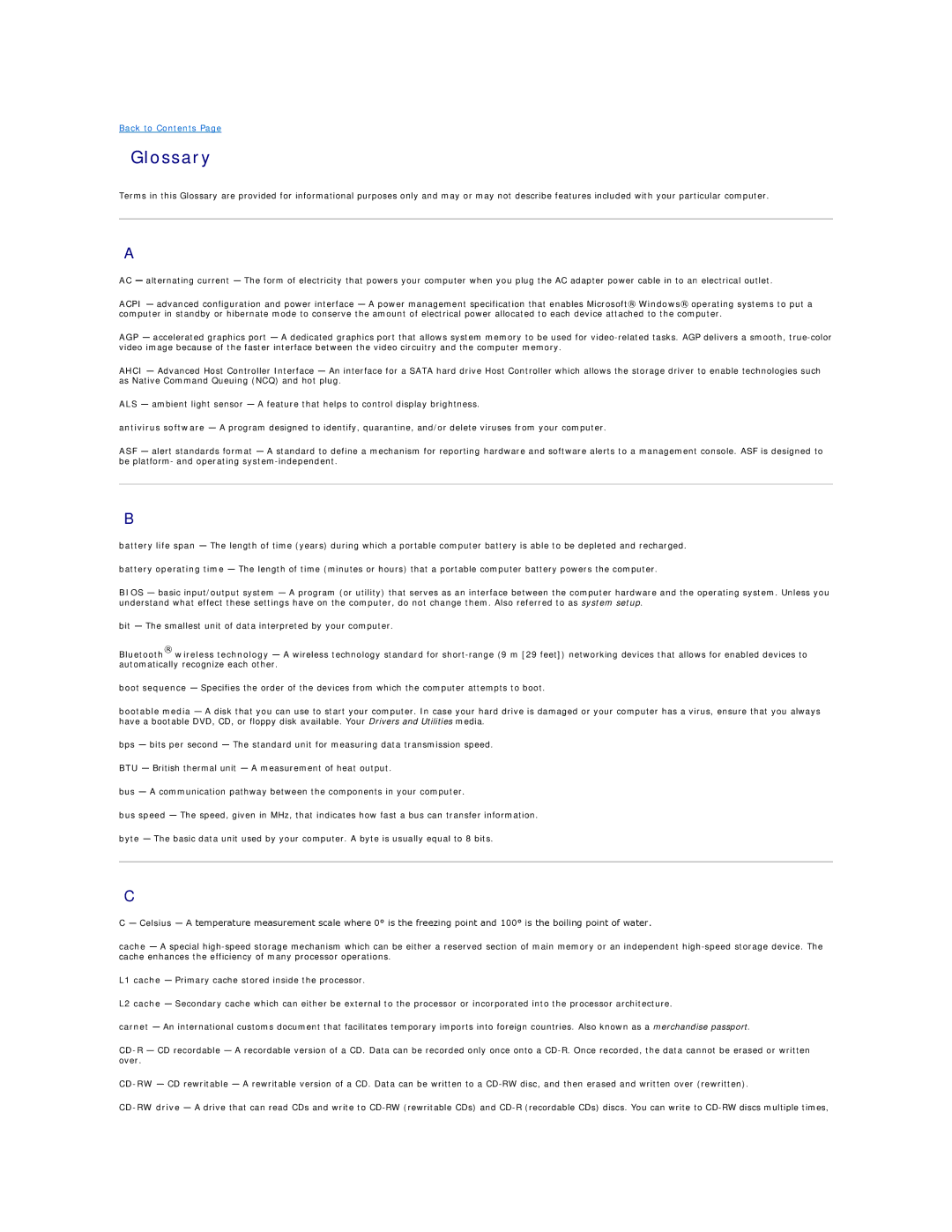 Dell DCCY, DCSM, 740-MT, 740-DT manual Glossary 