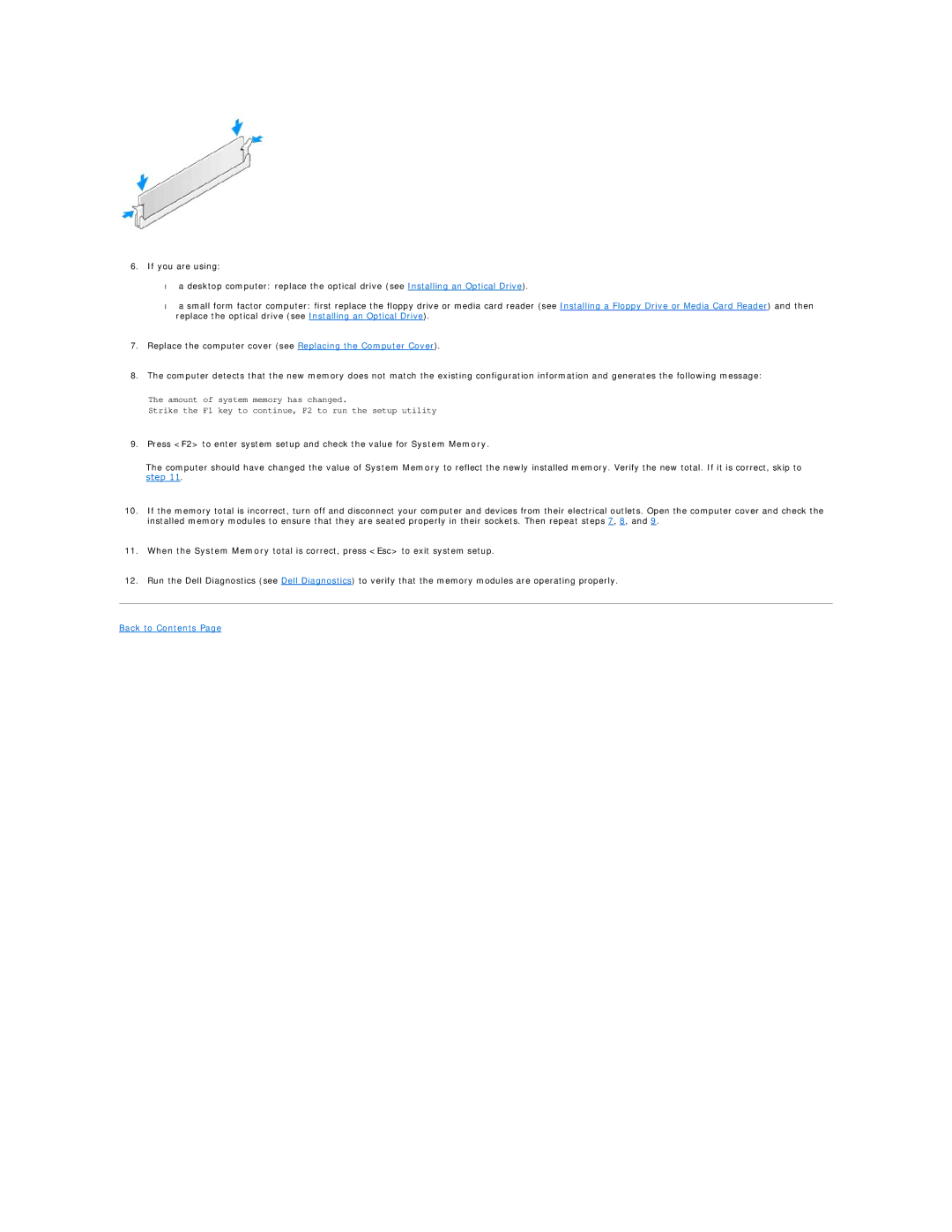 Dell DCSM, DCCY, 740-MT, 740-DT manual Back to Contents 