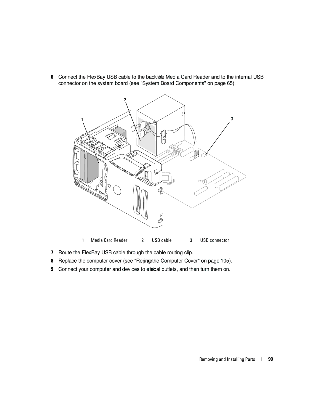 Dell PY349, DCSM owner manual Removing and Installing Parts 