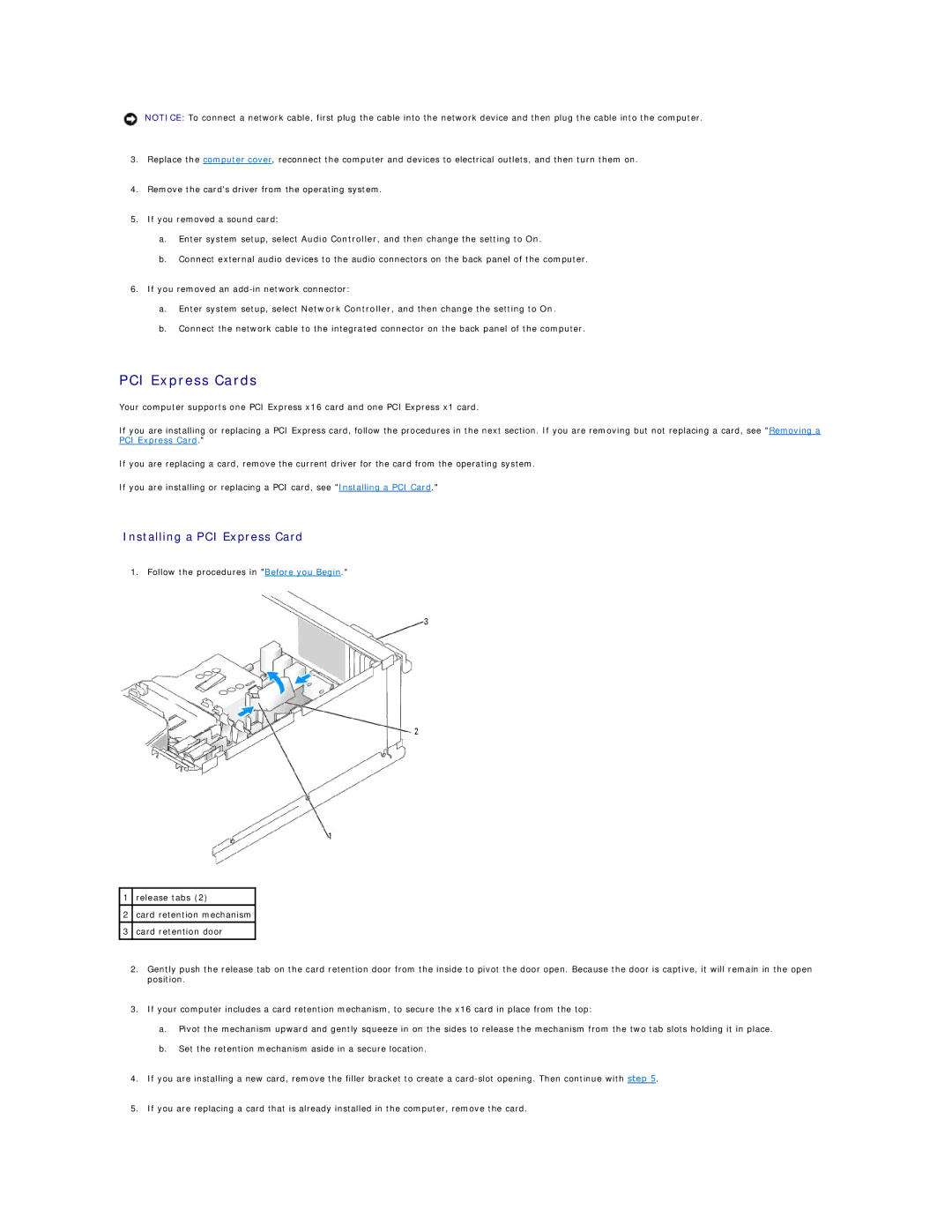 Dell DCSM specifications PCI Express Cards, Installing a PCI Express Card 