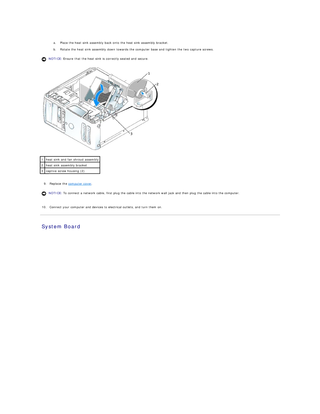 Dell DCSM specifications System Board 