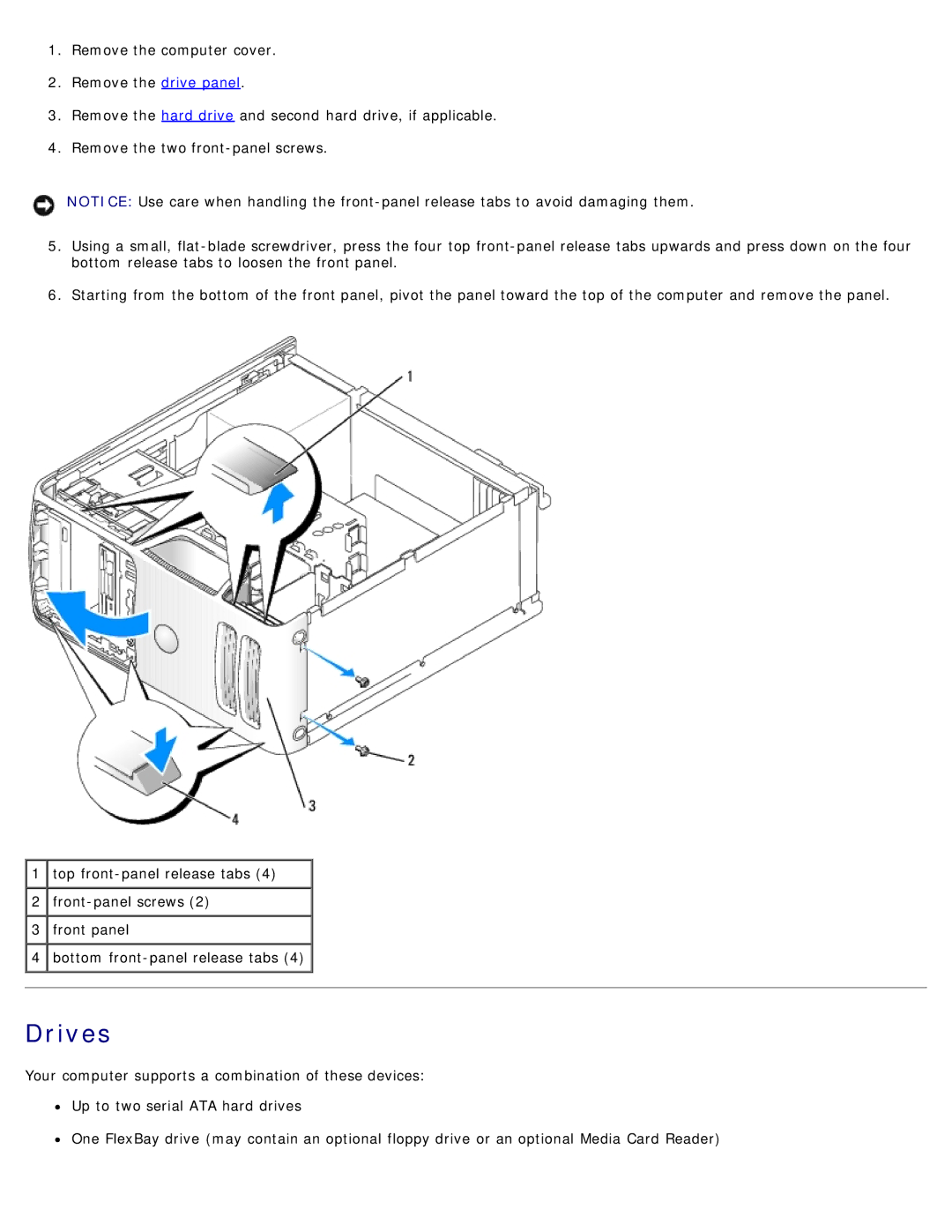 Dell DCSM manual Drives 