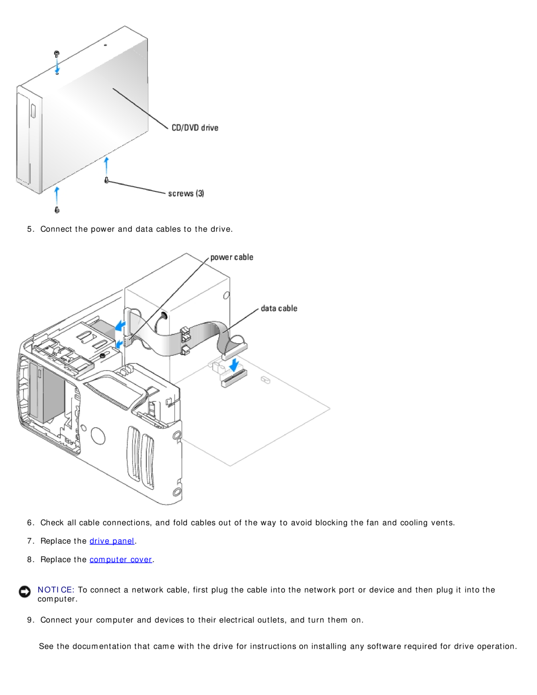 Dell DCSM manual Replace the computer cover 