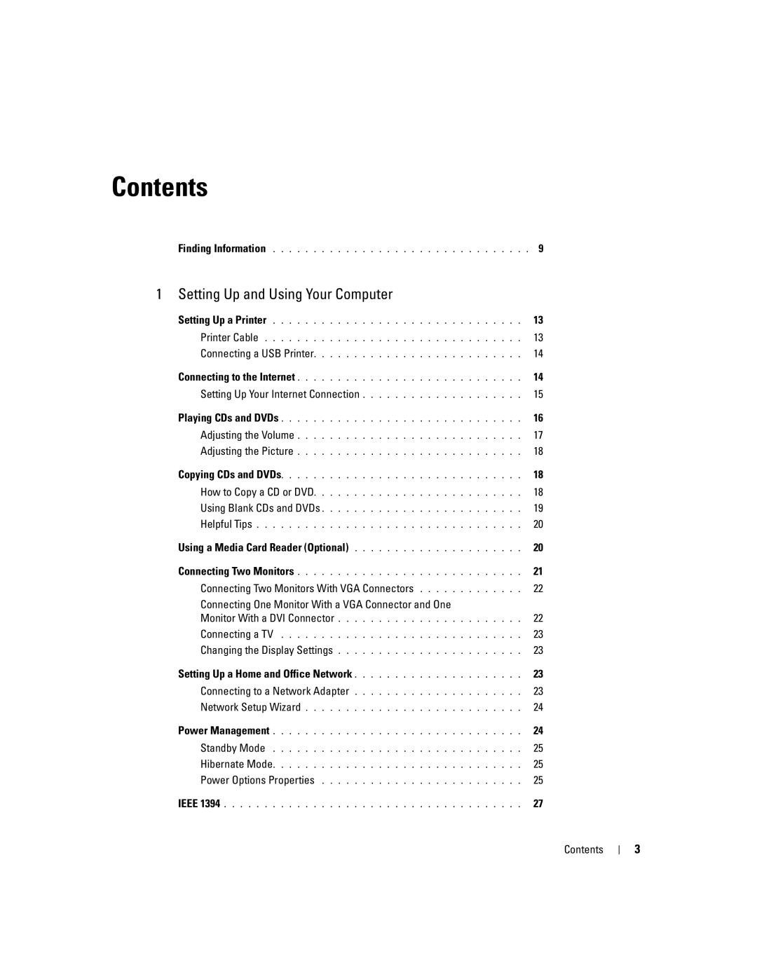 Dell 9150, DCTA manual Contents 