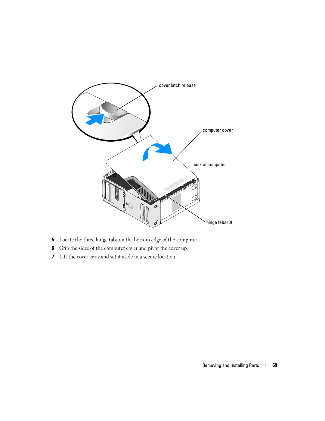 Dell 9150, DCTA manual Removing and Installing Parts 