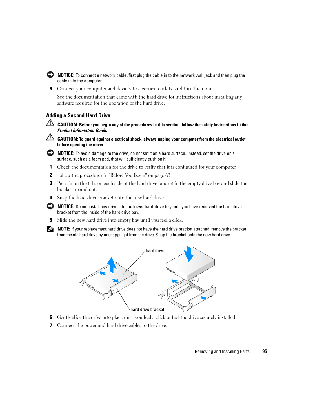 Dell 9150, DCTA manual Adding a Second Hard Drive 