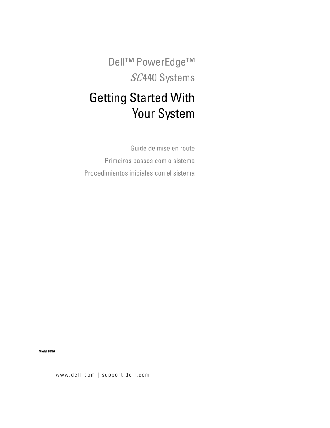 Dell DCTA manual Getting Started With Your System 