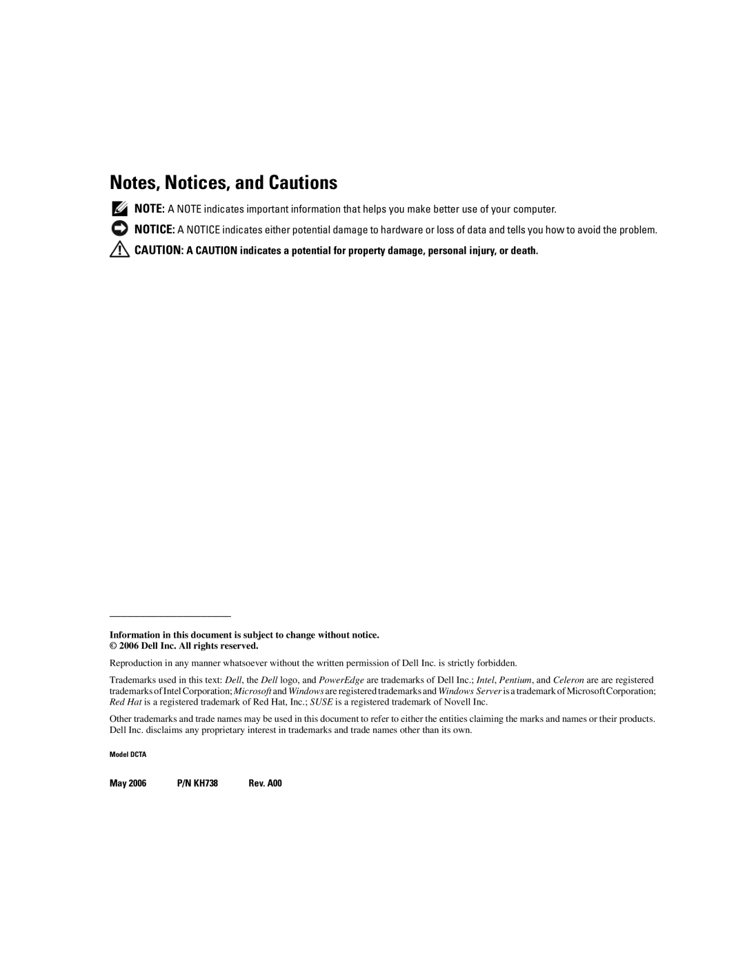 Dell DCTA manual May KH738 