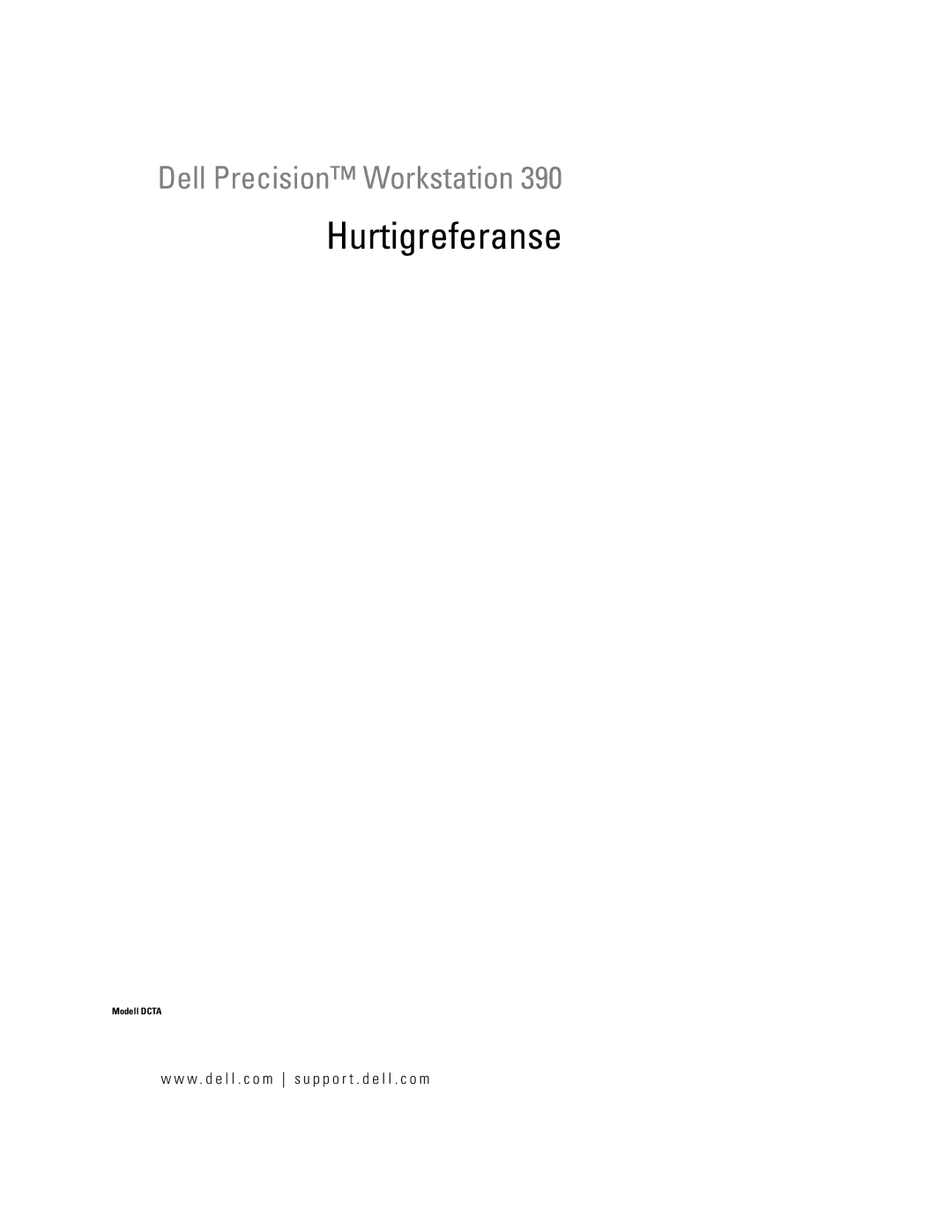 Dell DCTA manual Hurtigreferanse 