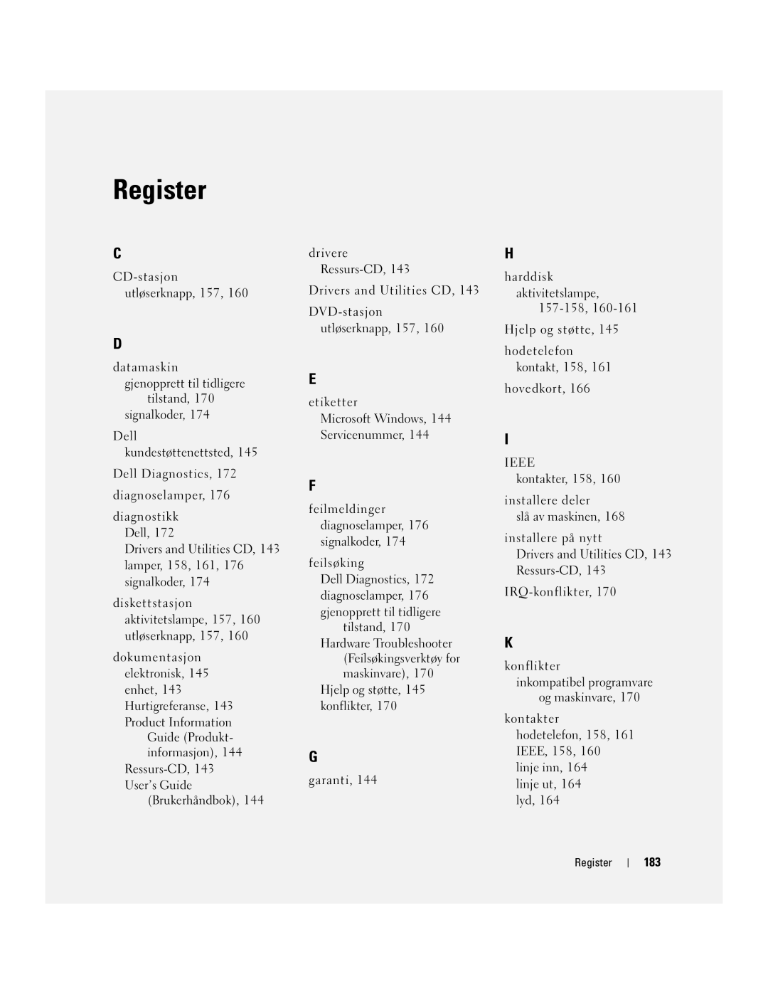 Dell DCTA manual 183, Register 