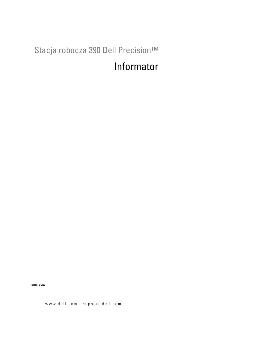 Dell DCTA manual Informator 