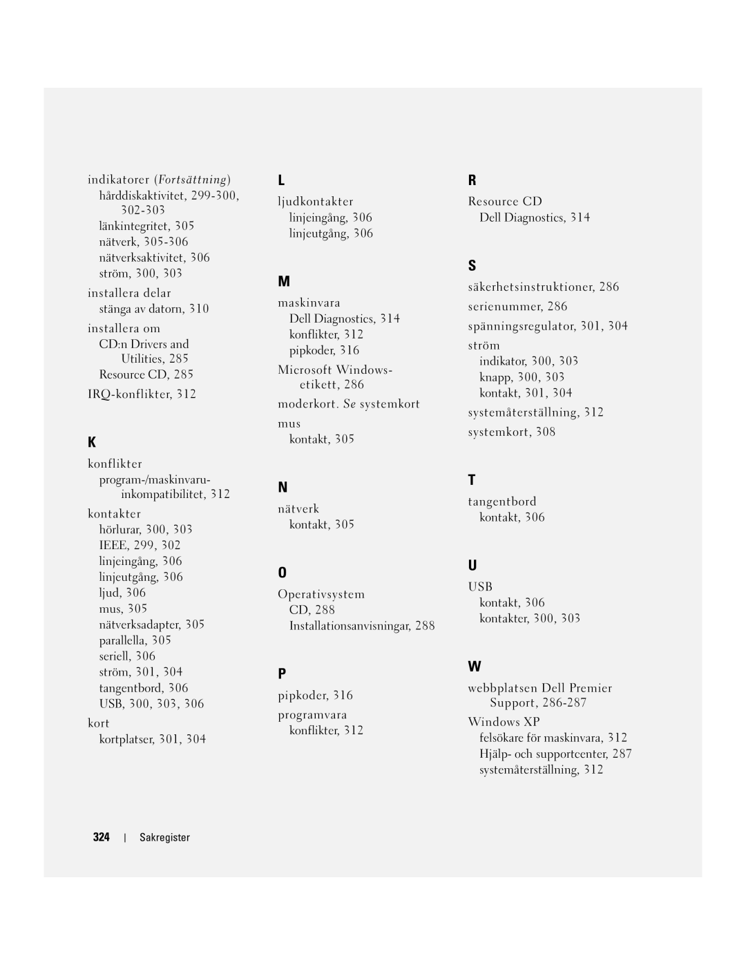 Dell DCTA manual Sakregister 