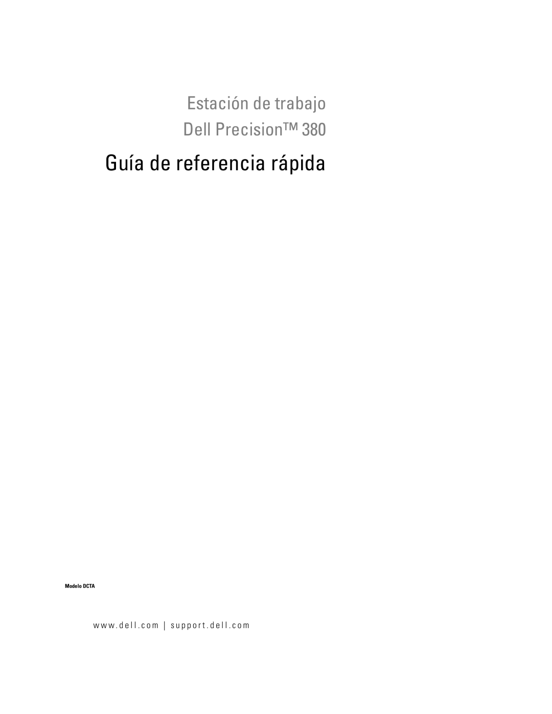 Dell DCTA manual Guía de referencia rápida 