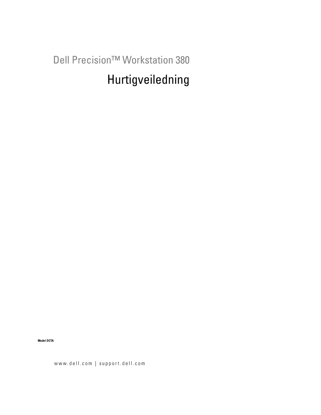 Dell DCTA manual Hurtigveiledning 