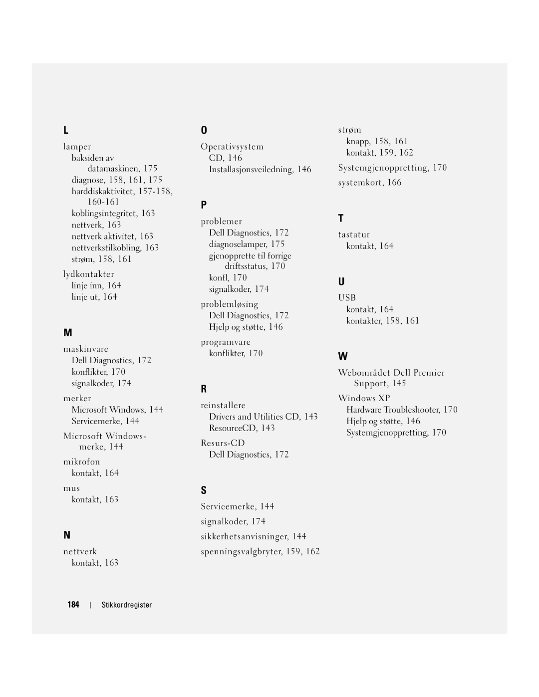 Dell DCTA manual Stikkordregister 