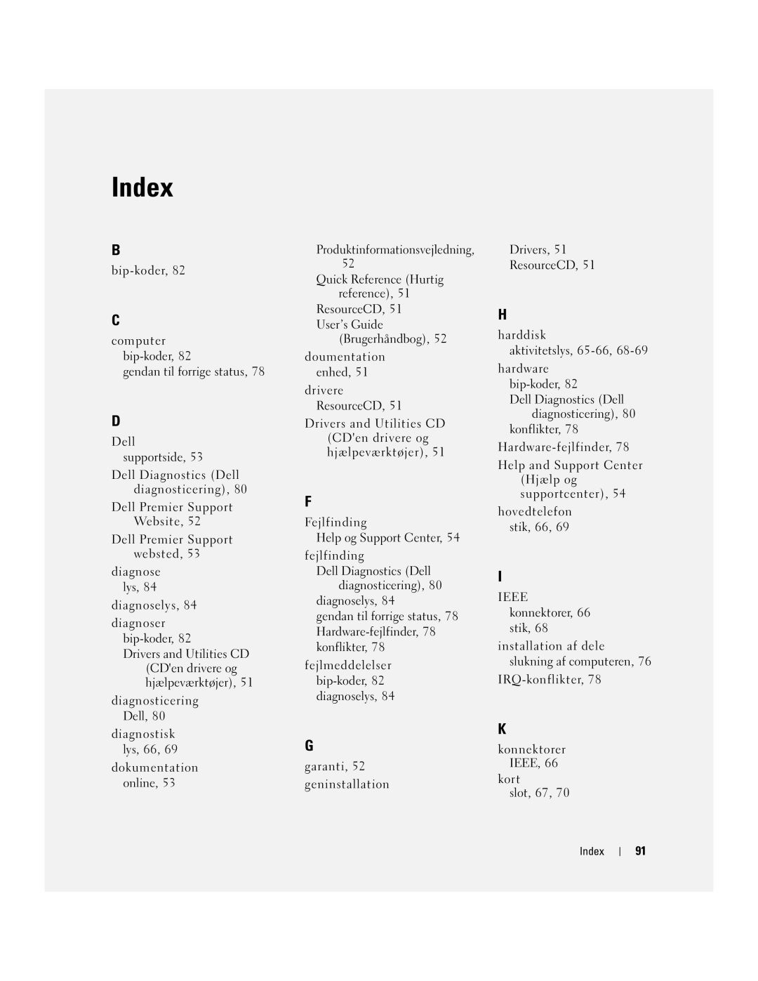 Dell DCTA manual Index 