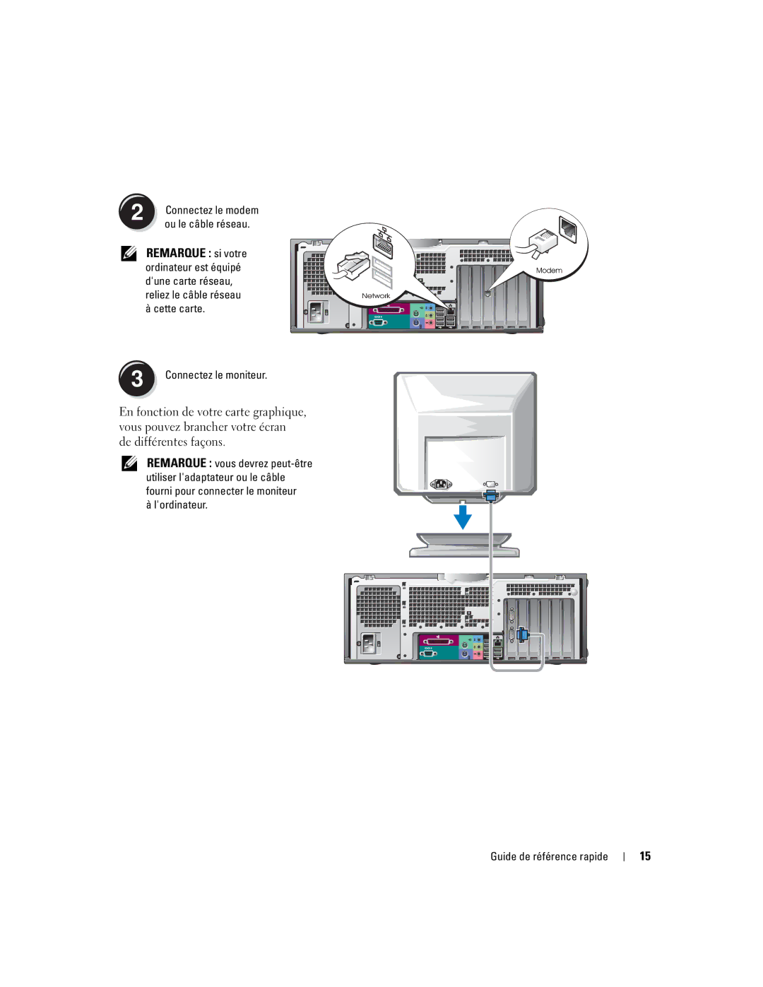 Dell dell precision workstation 370 systems manual Lordinateur Guide de référence rapide 