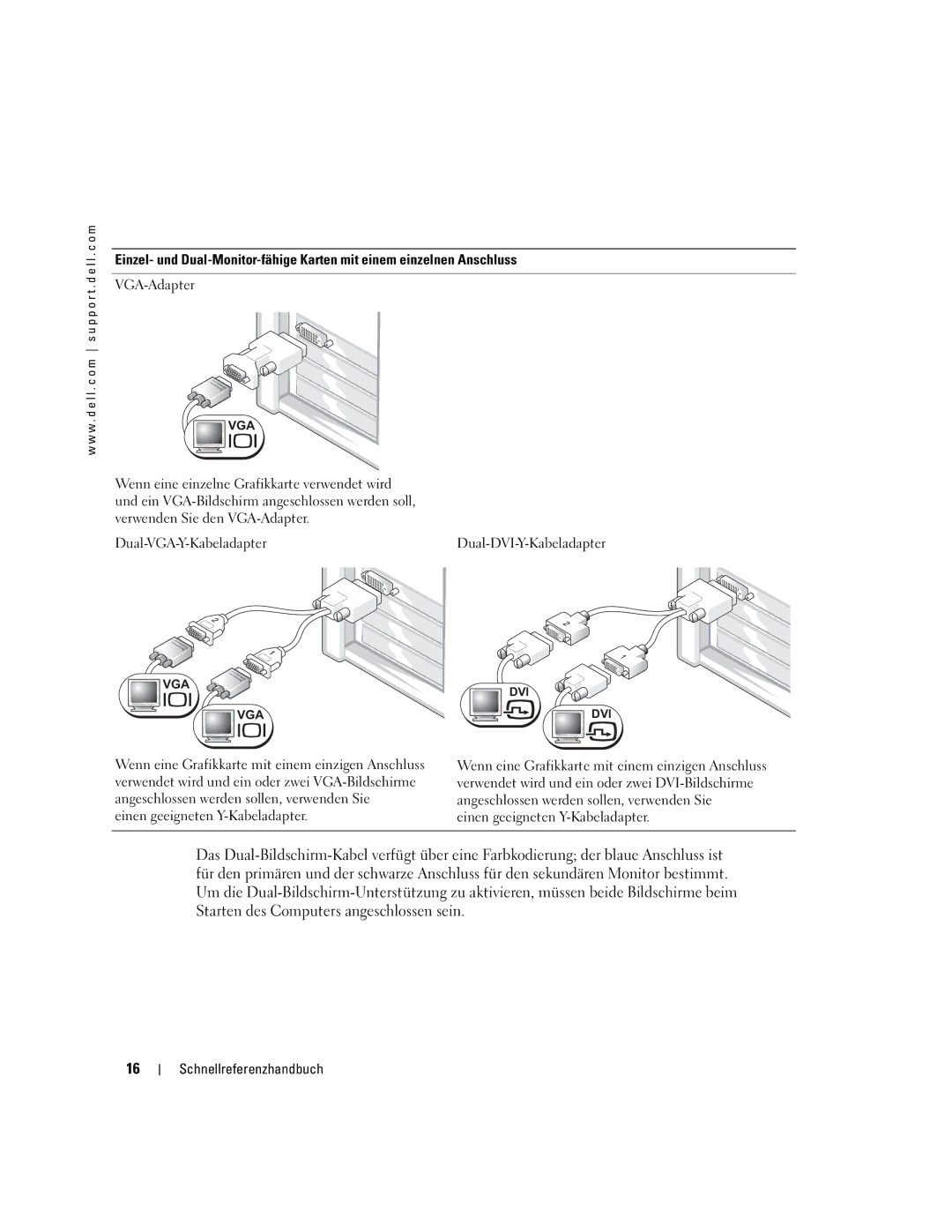 Dell dell precision workstation 370 systems manual Einen geeigneten Y-Kabeladapter Dual-DVI-Y-Kabeladapter 