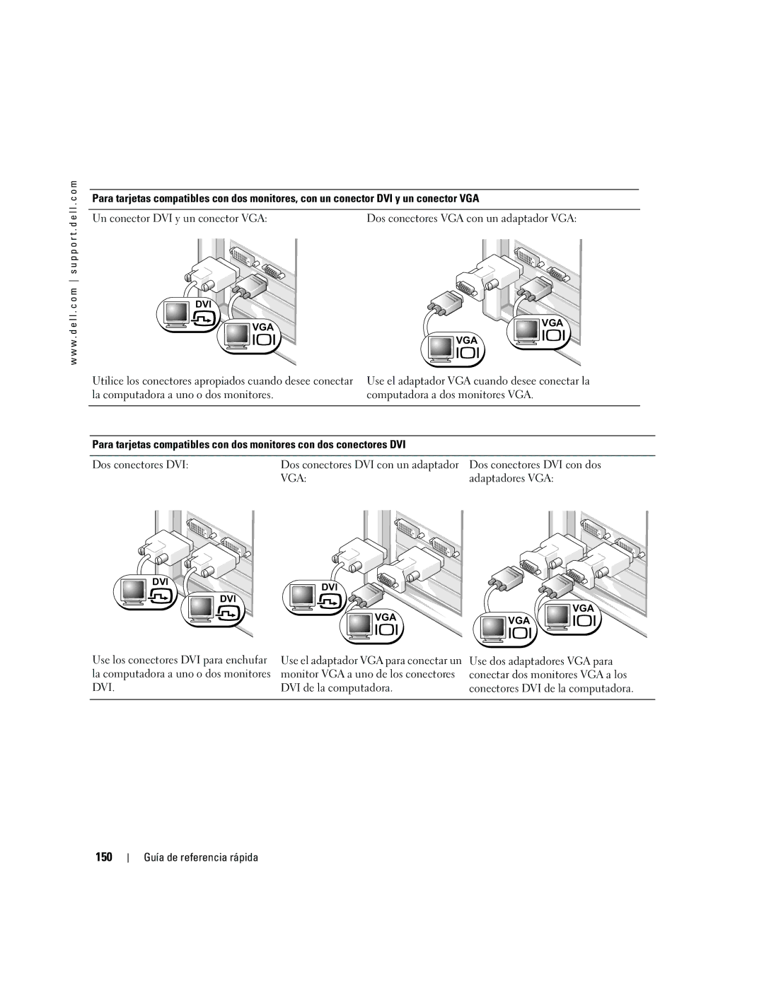 Dell dell precision workstation manual 150, Vga 