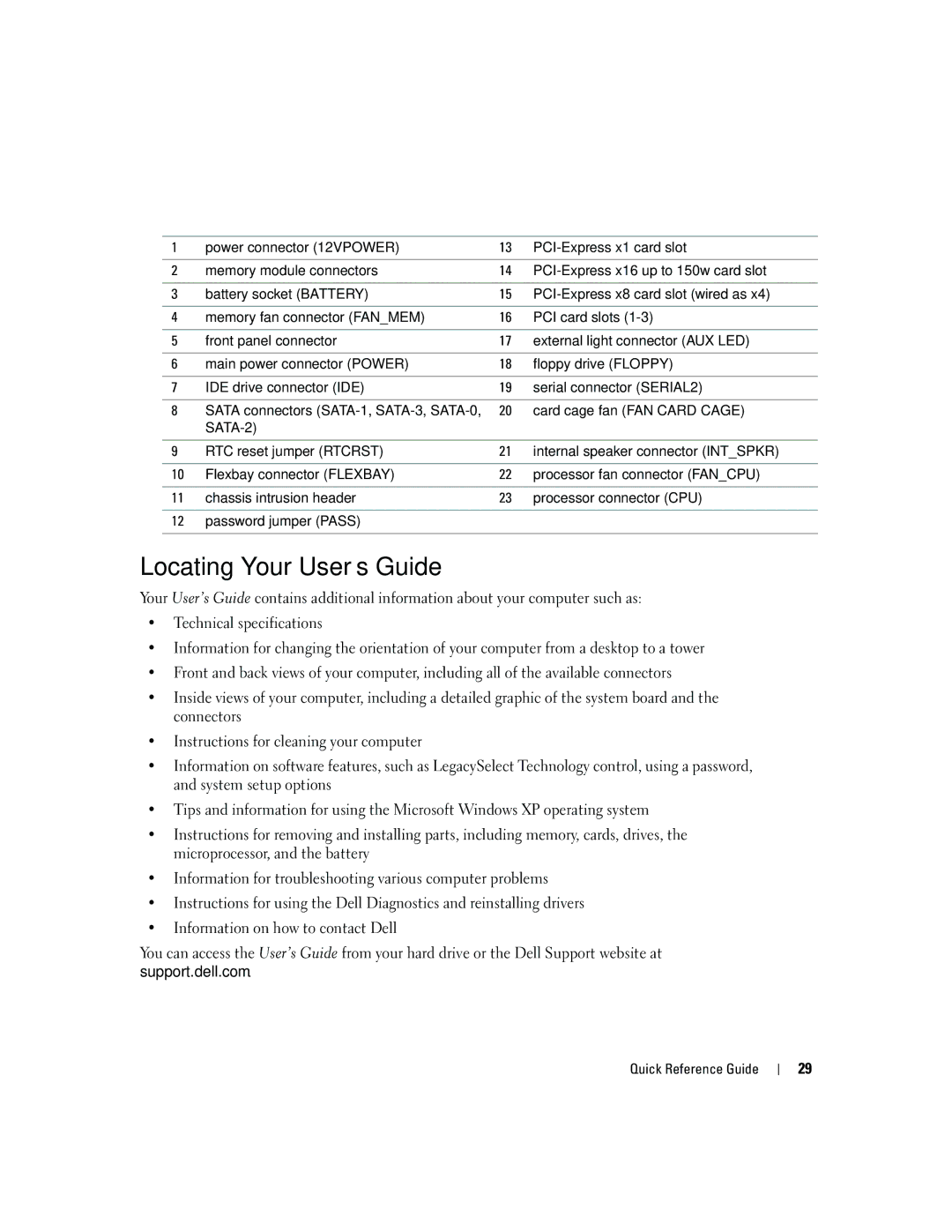 Dell dell precision workstation manual Locating Your User’s Guide 