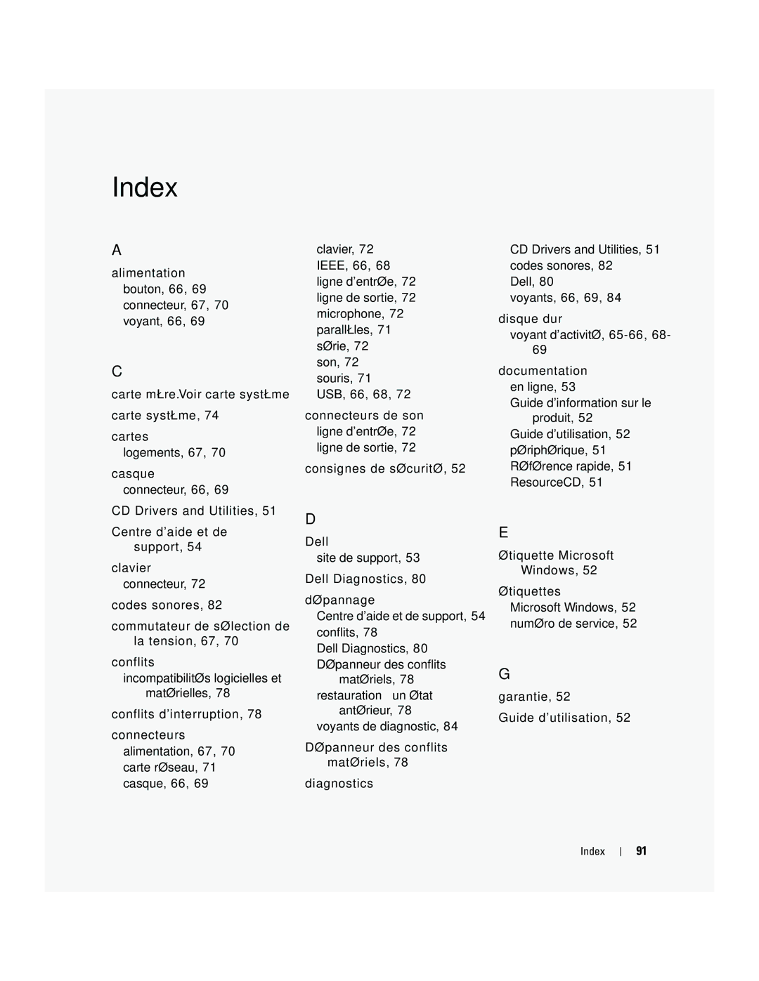 Dell dell precision workstation manual Index 