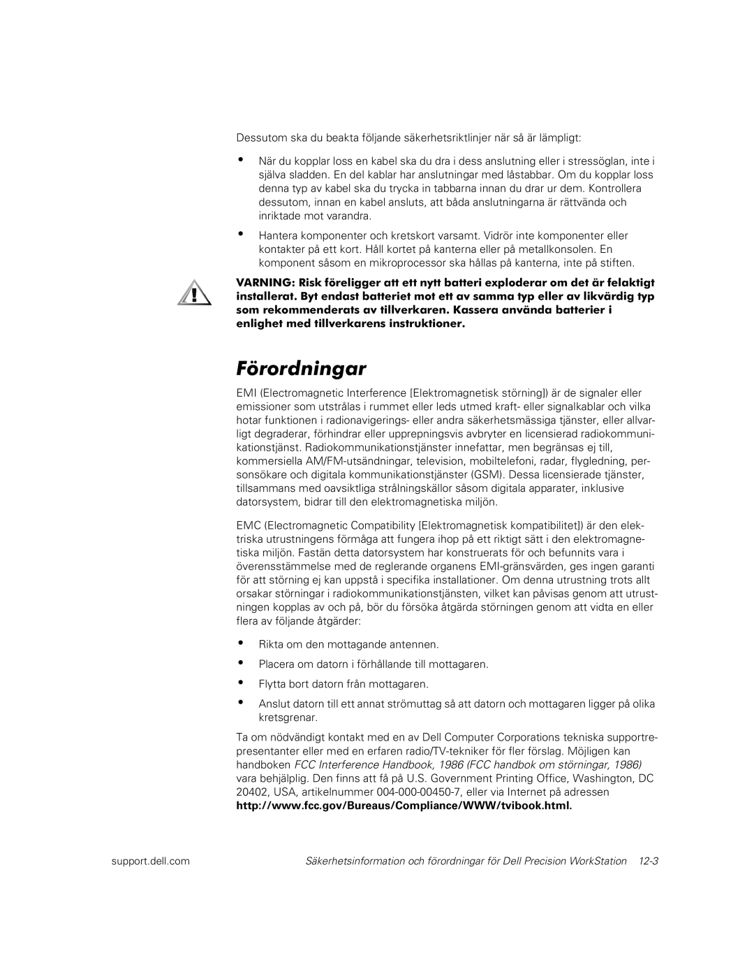 Dell dell precision workstations manual Förordningar 