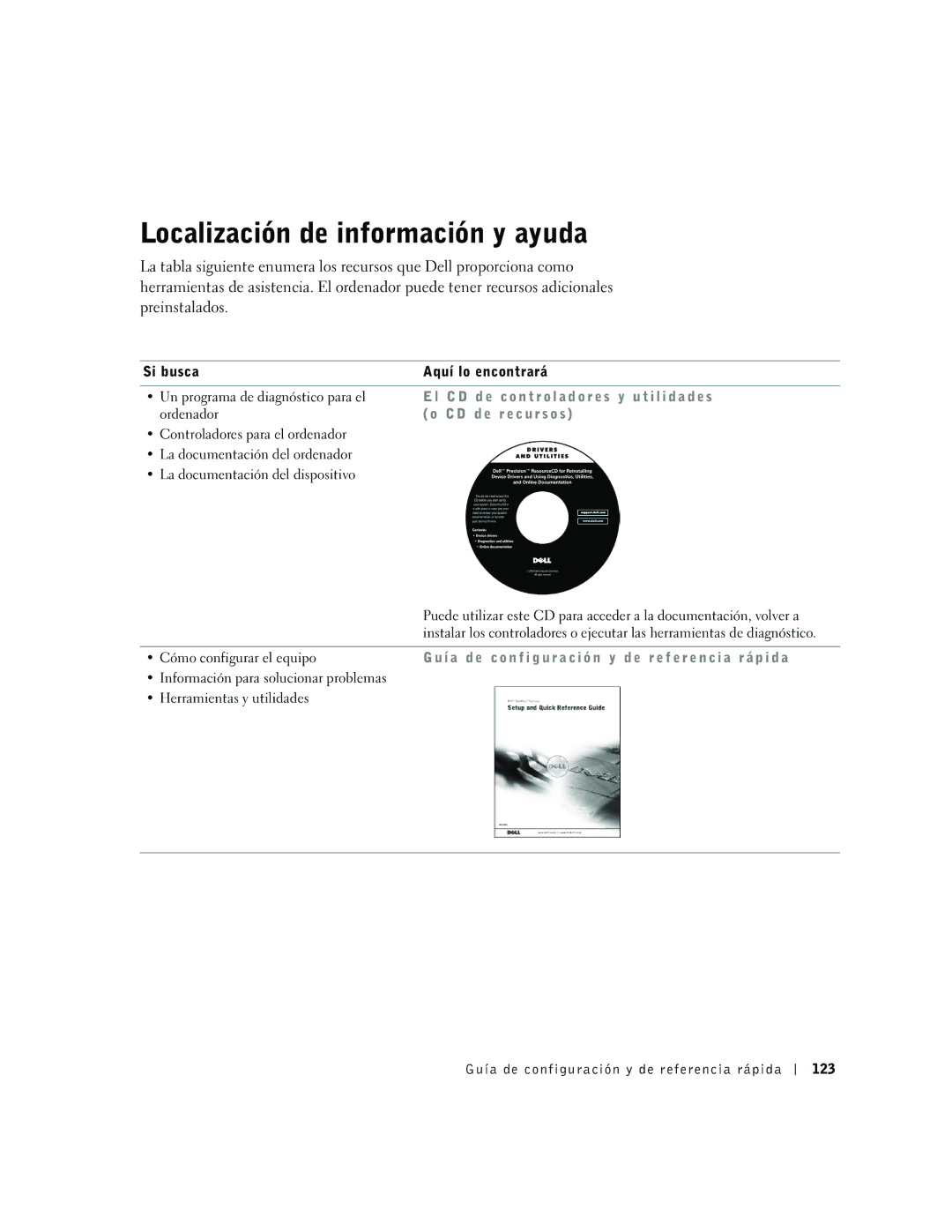 Dell dell precision manual Localización de información y ayuda, Cómo configurar el equipo 