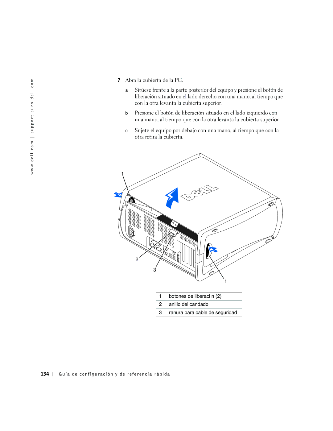 Dell dell precision manual 134 Guía de configuración y de referencia rápida 