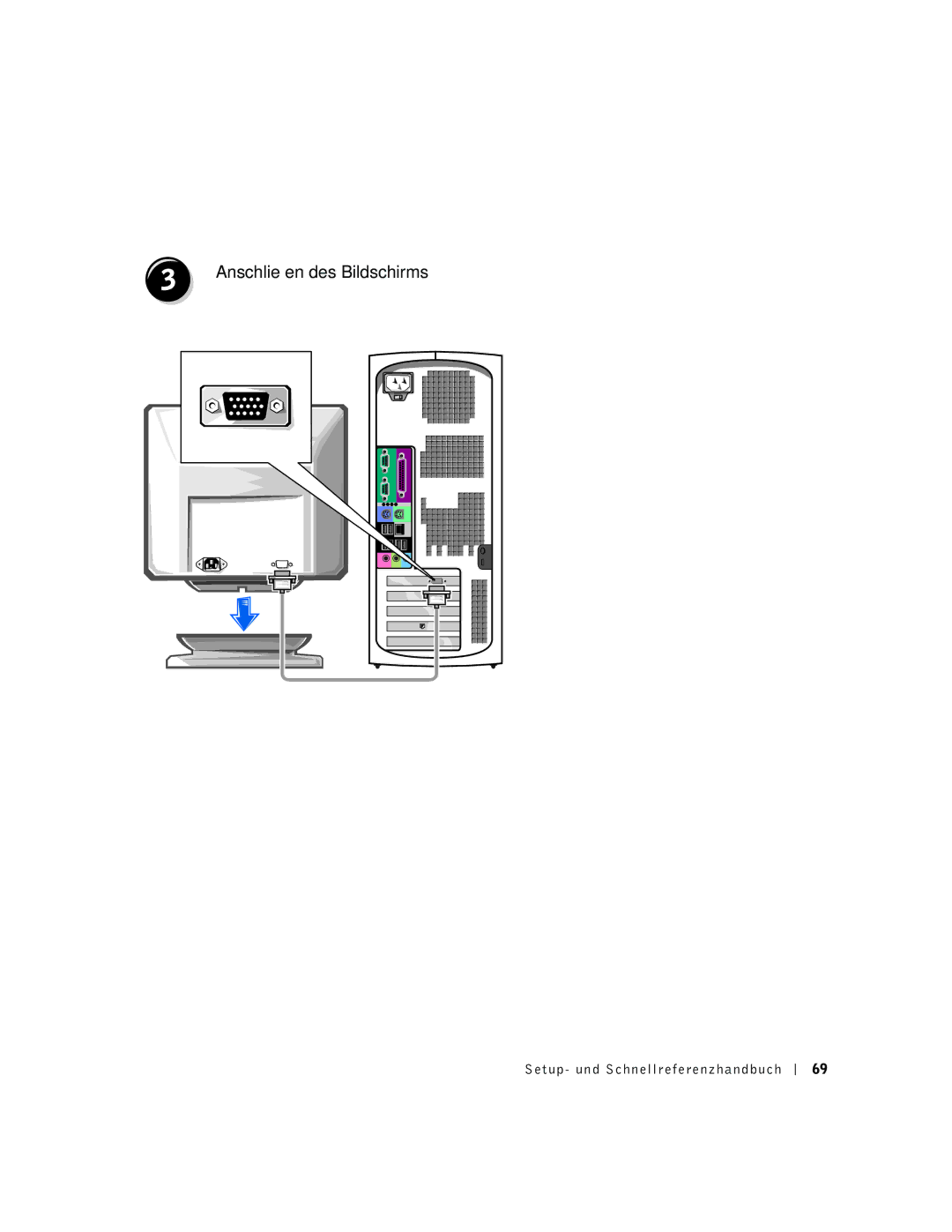 Dell dell precision manual Anschließen des Bildschirms 