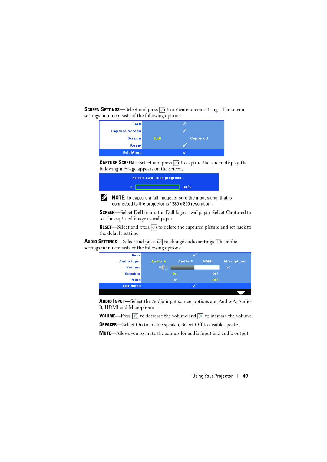 Dell dell projector manual Using Your Projector 