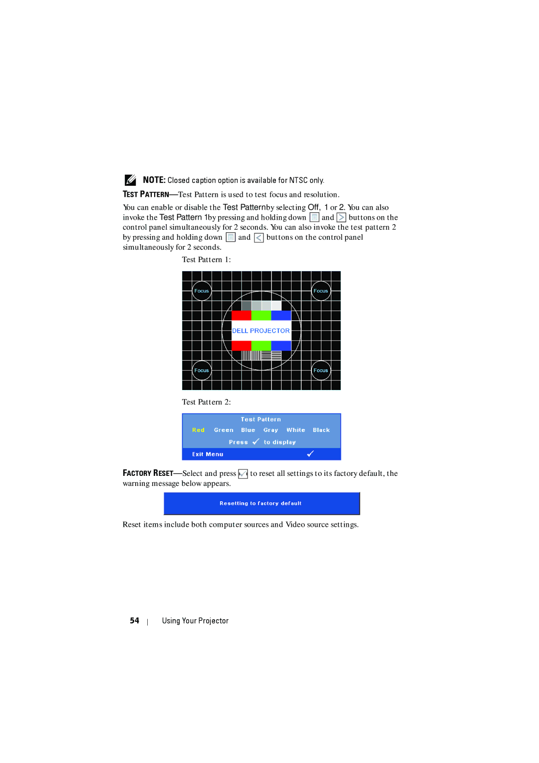 Dell dell projector manual Using Your Projector 