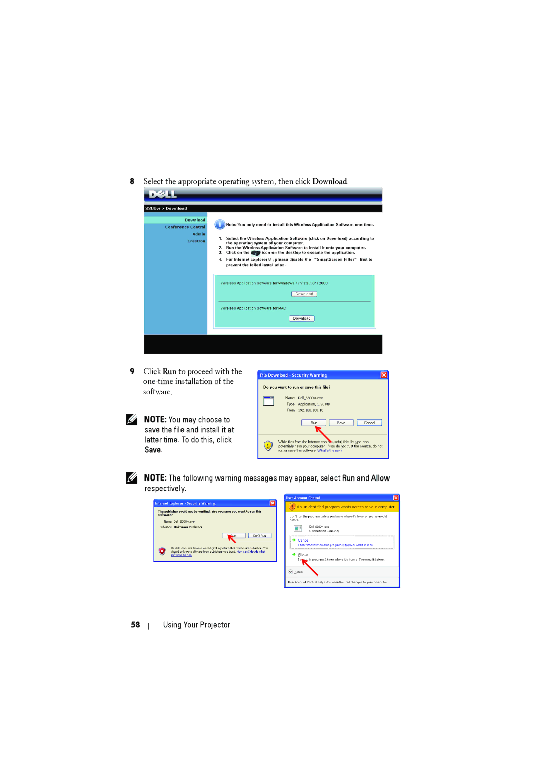 Dell dell projector manual Using Your Projector 