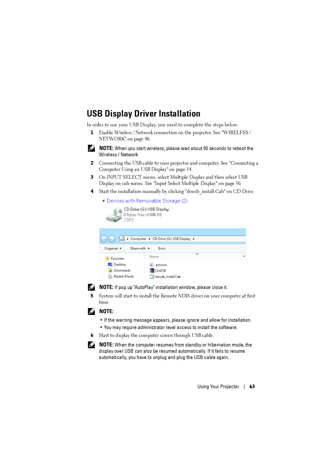 Dell dell projector manual USB Display Driver Installation 