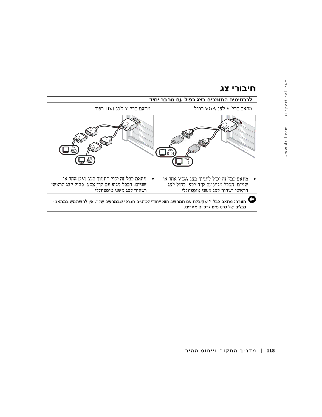 Dell dell manual גצ ירוביח, וא דחא Dvi גצב ךומתל לוכי הז לבכ םאתמ, ילנויצפוא ינשמ גצל רוחשו ילנויצפוא ינשמ גצל רוחשו ישארה 