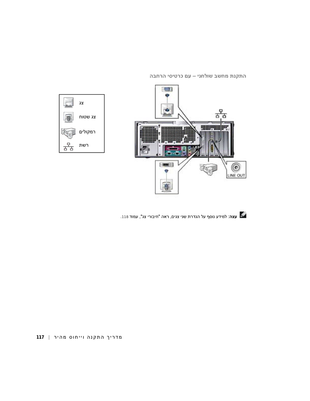 Dell dell manual חוטש גצ םילוקמר תשר, 117 ר י ה מ ס ו ח י י ו ה נ ק ת ה ך י ר ד מ 