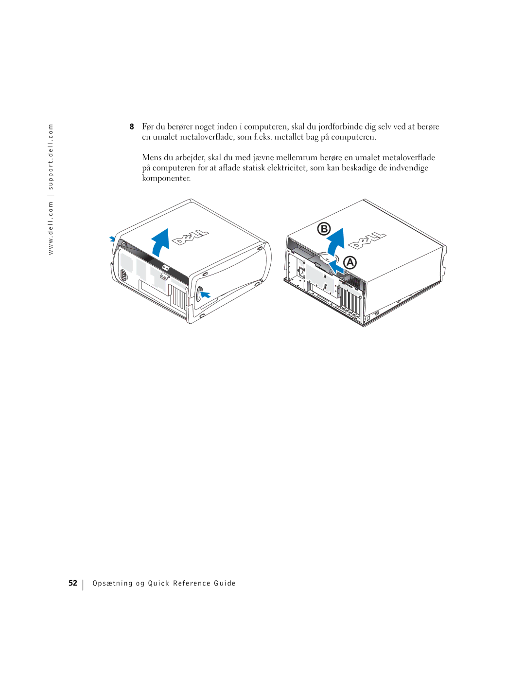 Dell dell manual Opsætning og Quick Reference Guide 