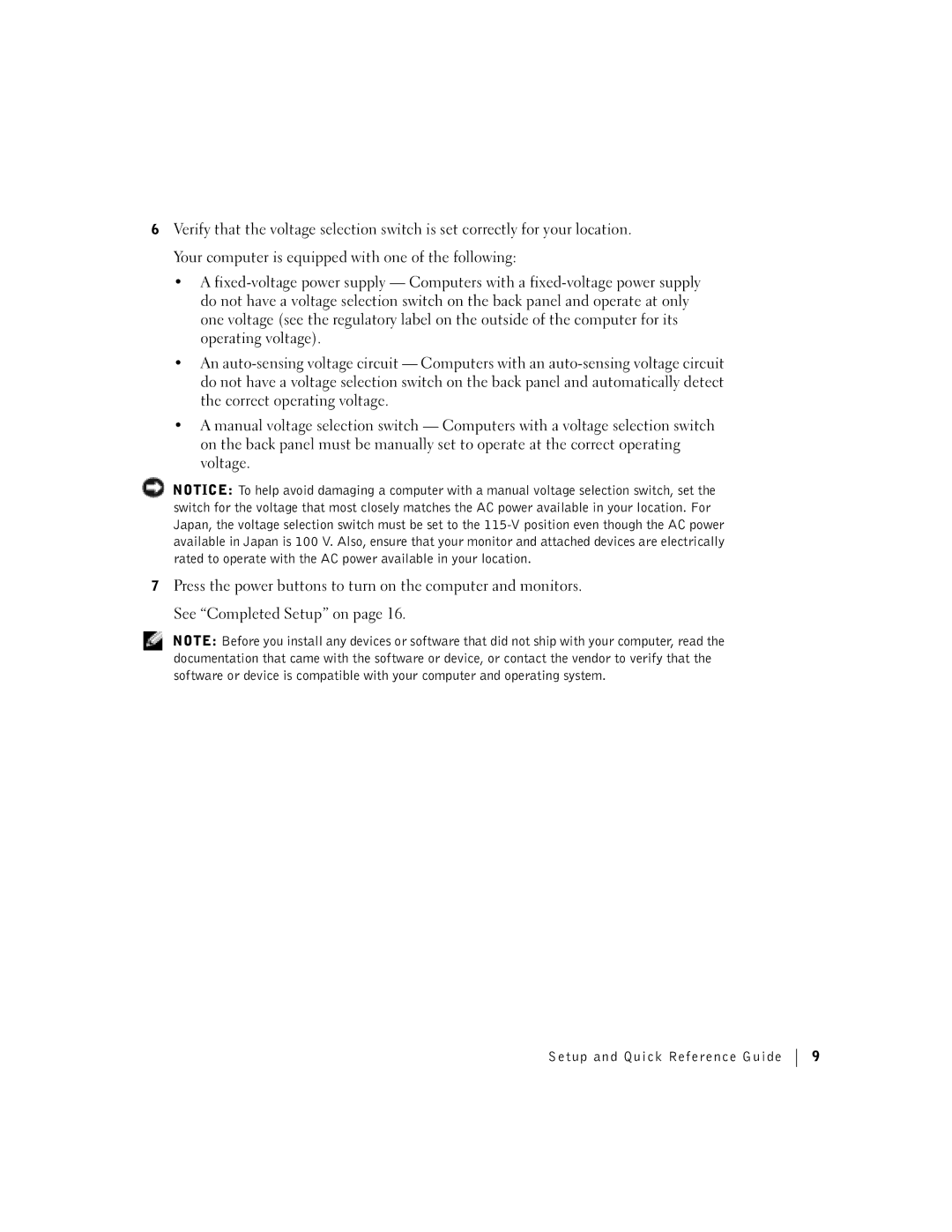 Dell dell manual Setup and Quick Reference Guide 