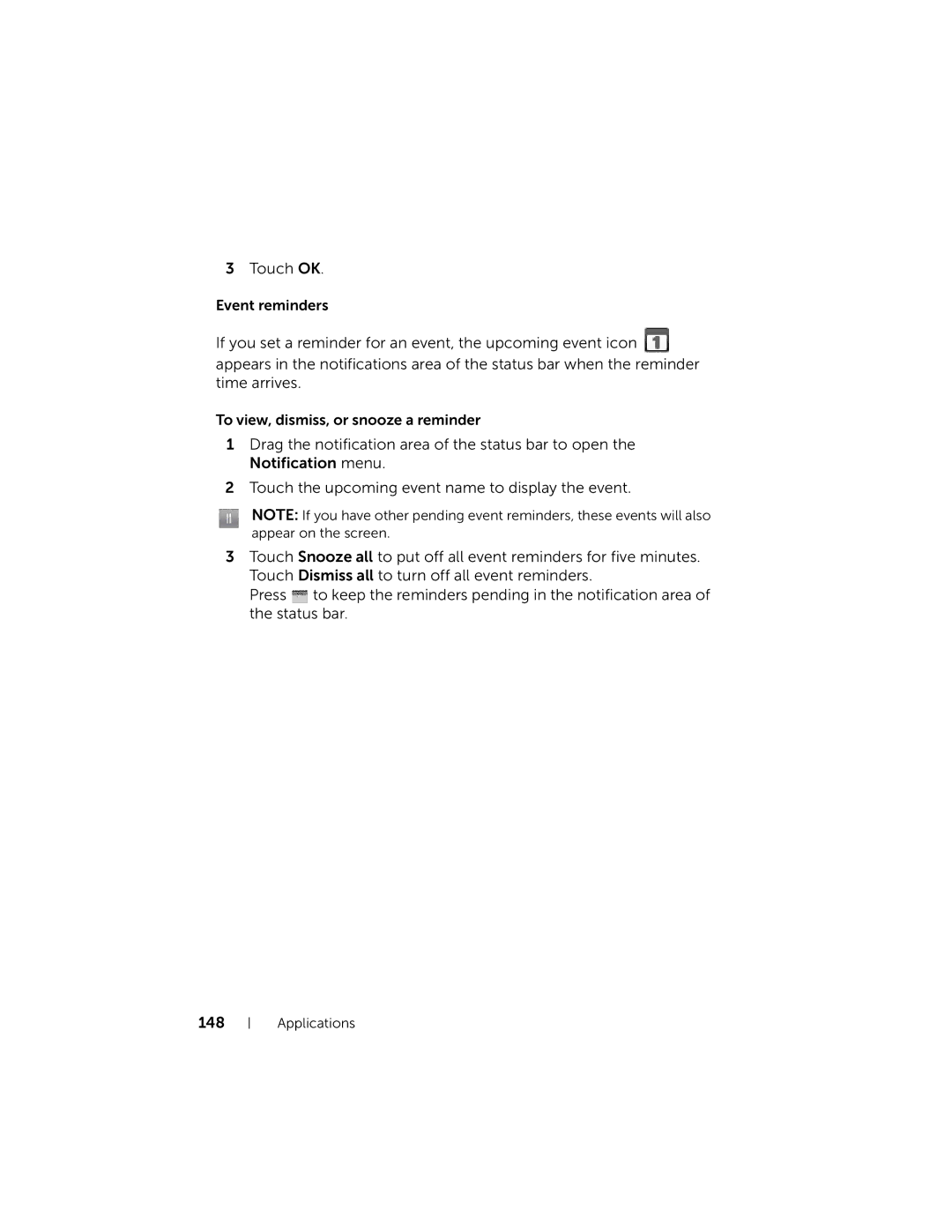 Dell DELLSTREAK7TMOBILEBLACK, STRK7-3107 user manual Applications 