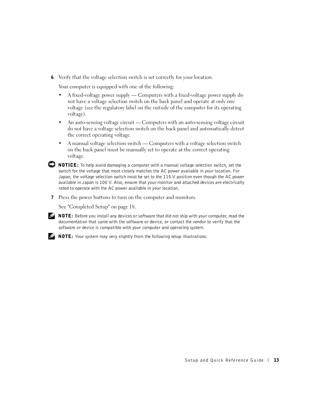 Dell DHP, DHM manual Setup and Quick Reference Guide 