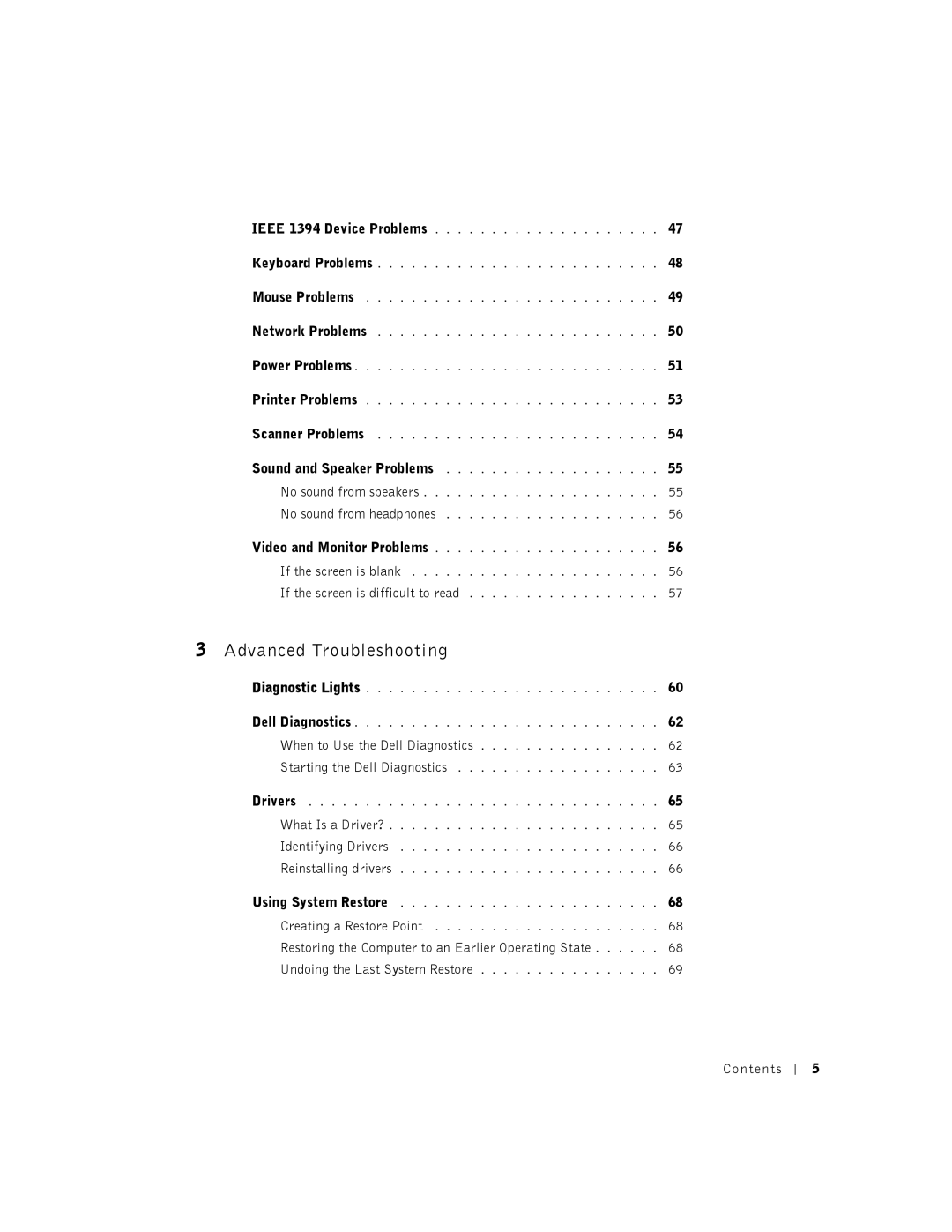 Dell K0004, DHM manual Advanced Troubleshooting, If the screen is difficult to read 