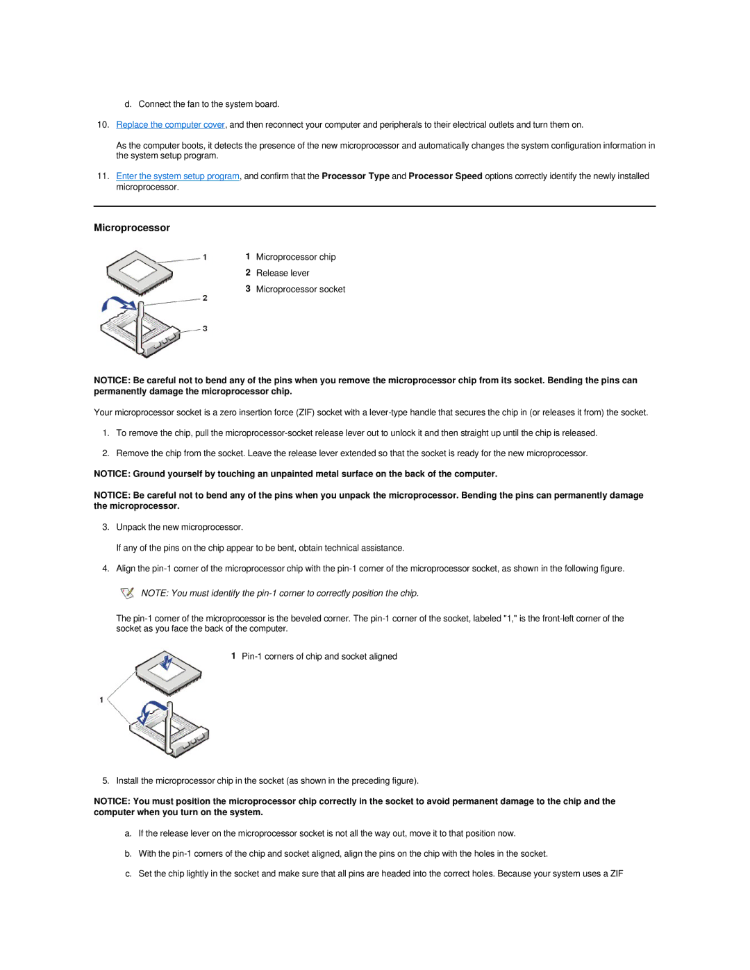 Dell Dimension 2100 technical specifications Microprocessor 